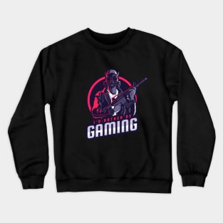 I'd Rather Be Gaming Funny RPG Gamer Video Gamer Crewneck Sweatshirt